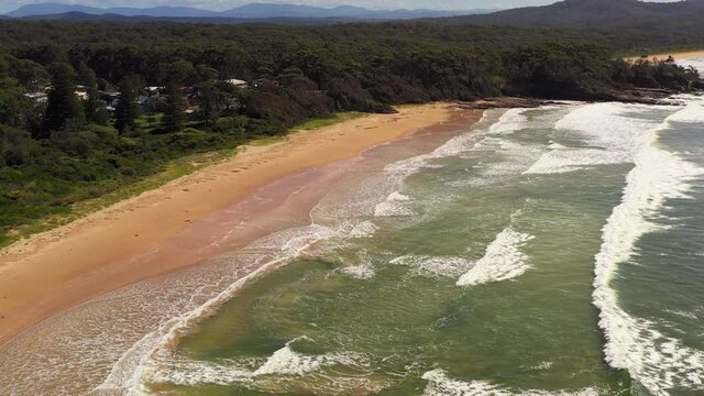 Beach flyby at low tide