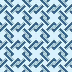 Japanese Square Diamond Chain Vector Seamless Pattern