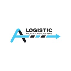 A Letter arrow logistic  Business Vector icon illustration design