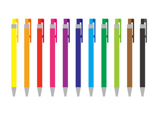 Colorful pen vector art カラフルなボールペン