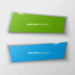 Origami  Vector infographic colorful banners set