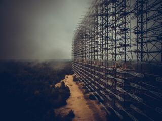 Soviet Horizont radar station Duga in Chernobyl Exclusion Zone, Ukraine