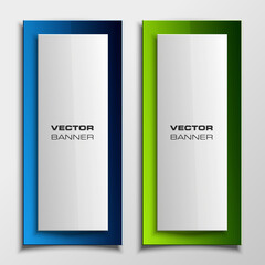 Origami vector banner. The original form as two form, overlapping. The flat image. Advertising Design shape. Vector label tag.