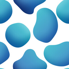 リキッド　シームレスパターン　ブルー