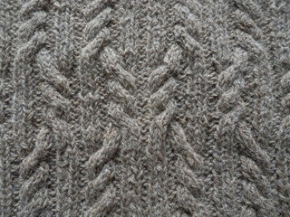 close up of knitted wool