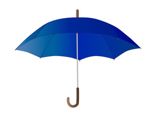 青い開いた傘