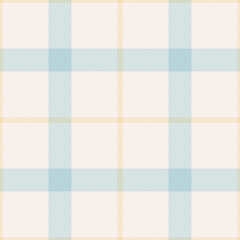 Check pattern herringbone in pastel blue, yellow, off white. Seamless simple windowpane tartan plaid for scarf, blanket, duvet cover, other modern spring autumn winter fashion or home fabric design.