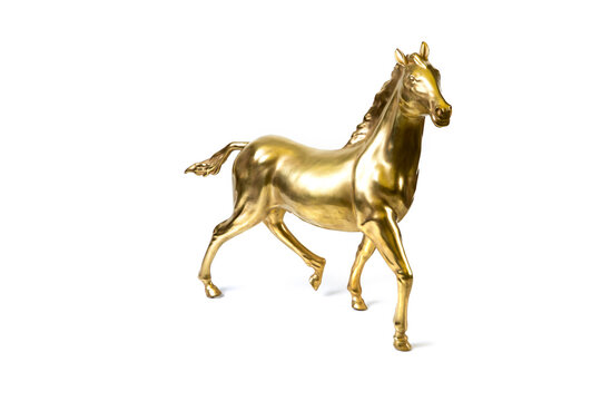 Golden horse figurine