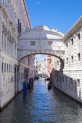 Obraz premium romantic idyllic views of the narrow canal street and renaissance facades of the city of Venice