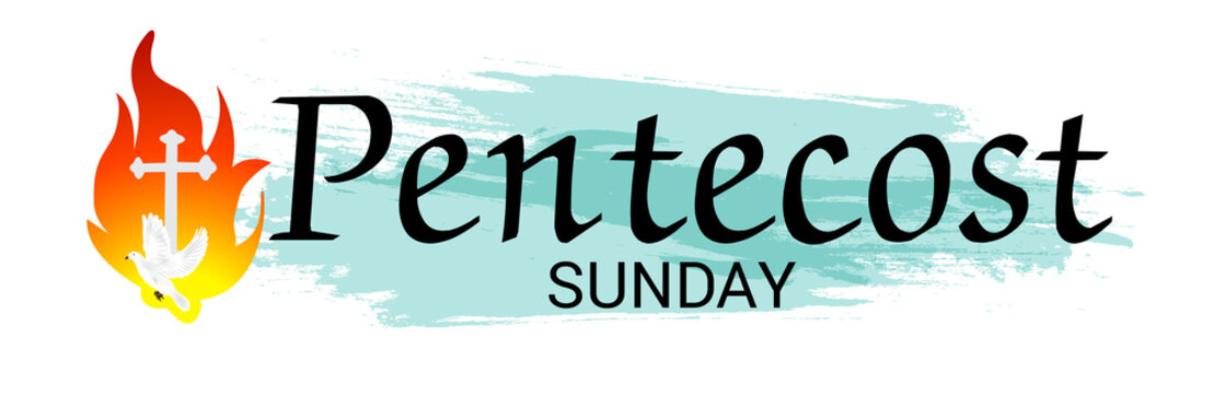 Vector illustration of a Background for Pentecost Holy spirit dove.