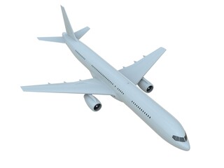 Obraz premium Commercial&nbsp;Passenger Plane in Air&nbsp;on White Aviation Cargo Service