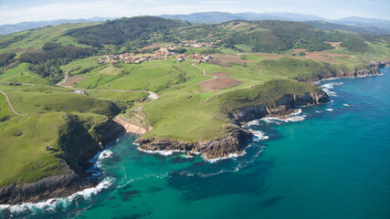 Naklejka premium Cantabria coast in Spain
