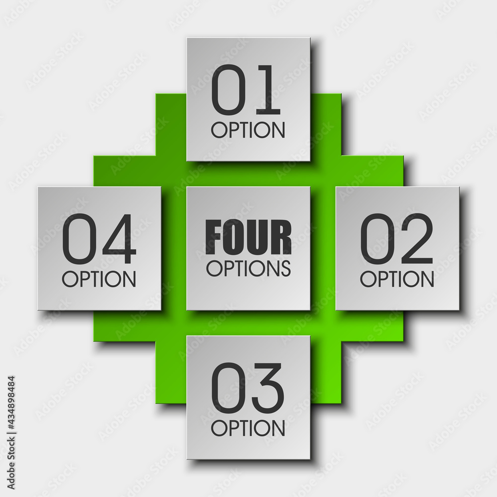 Poster set of origami vector arrow banners with shadow for websites or business design