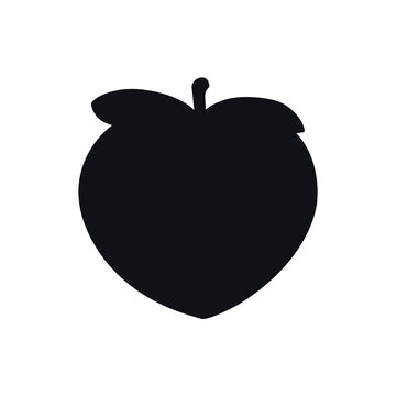 Peach Black Silhouette Vector Symbol