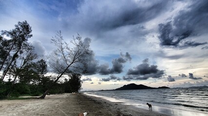storm on the beach