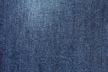 Naklejka premium Textured blue denim background with copy space