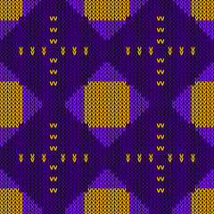 Knitted seamless pattern texture. Vector illustration