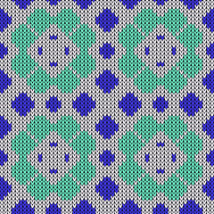 Knitted fabric seamless pattern. Vector illustration