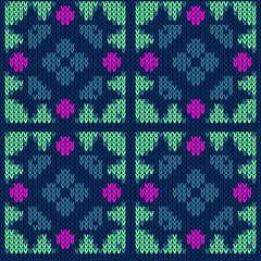 Background knitting seamless ornament. Vector illustration