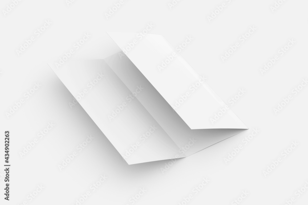 Poster trifold brochure mock up view - 3d rendering