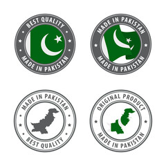 Made in Pakistan - set of labels, stamps, badges, with the Nicaragua map and flag. Best quality. Original product.