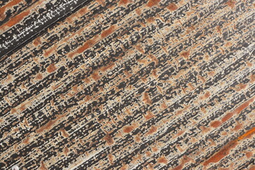 錆びたトタンの壁
