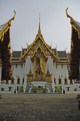 Royal Throne outside the Throne Hall,Phra Thinang Dusit Maha Prasat, in the Bangkok Royal Palace complex.