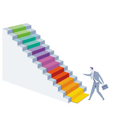 
Treppenstufen Karriere Aufstieg	 Konzept, Illustration Vektor