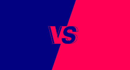 Versus flat tournament screen design. Blue red background with VS monogram. Template for esports battle. Team competition, game championship. Vector © аska