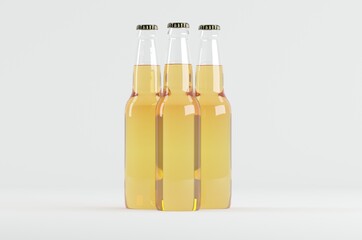 Beer Bottle Mockup 3D Illustration