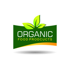 Organic food product and natural sticker certified label