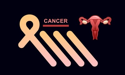 Fototapeta premium banner female genital organ uterus