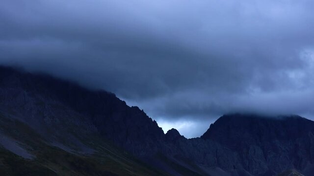 Massif of Las Ubi&ntilde;as between Asturias and Leon. In the Natural Parks of Las Ubi&ntilde;as-La Mesa in Asturias and the Natural Park of Babia y Luna in Leon, Spain, Europe