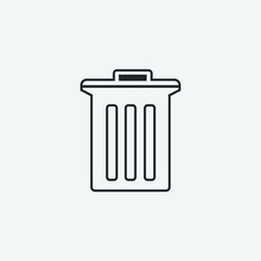 vector trash bin icon