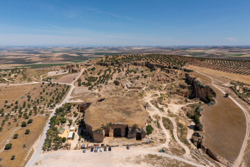 vista aérea del coto de las canteras en el municipio de Osuna, Andalucía