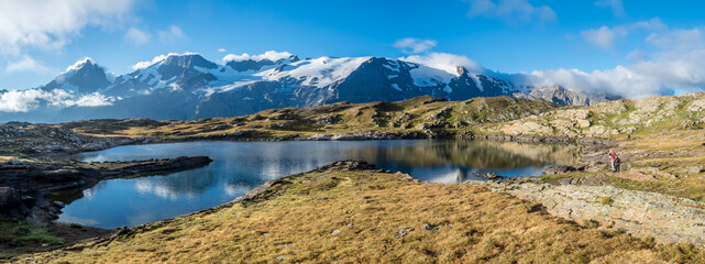 View of the Lac Noir on the Emparis plateau