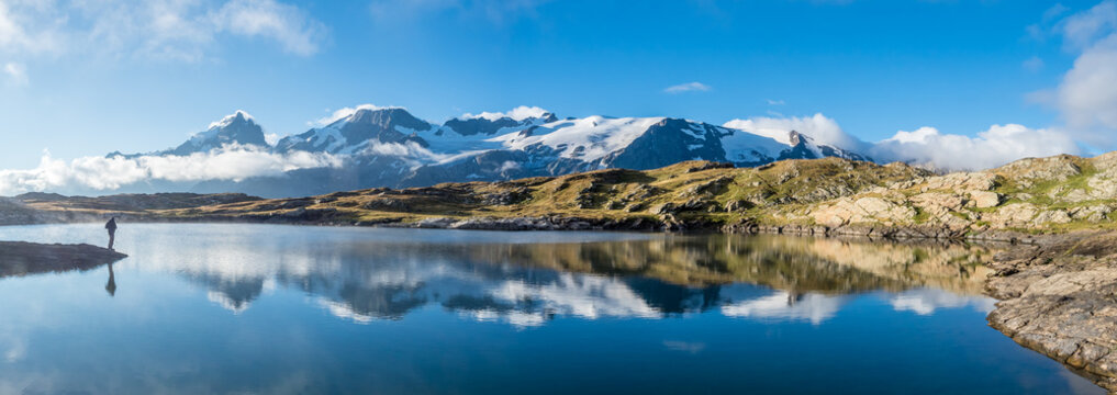 View of the Lac Noir on the Emparis plateau
