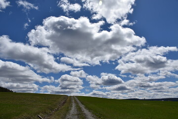 A cloudy sky on the first days of spring