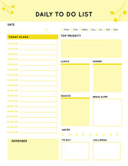 Daily planner template. printable template - Easy to plan your day. Planner note pages templates - Daily tasks, goals and appointments template -Undated Daily Planner with ToDol list - Todays Plan- 8.