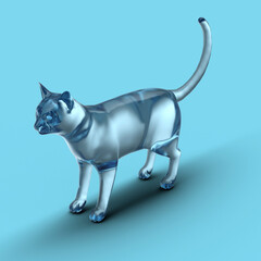 ガラスのネコ CG Glass Cat