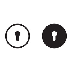 door keyhole vector icon for apps and websites