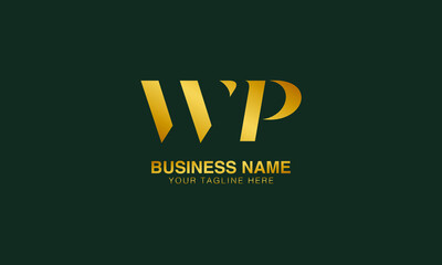 WP W P initial logo | initial based abstract modern minimal creative logo, vector template image. luxury logotype logo, real estate homie logo. typography logo. initials logo.