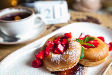 Cake with strawberry