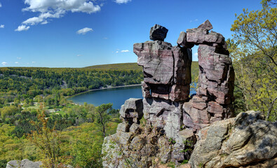 Devil's Doorway signature feature of Devil's Lake State Park, Wisconsin