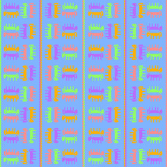 fantastic fantasy animal beast abstract seamless pattern color