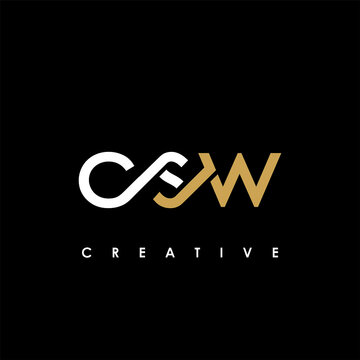 CSW Letter Initial Logo Design Template Vector Illustration