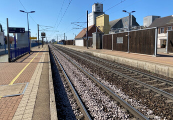 Fototapeta premium voie ferrée en gare