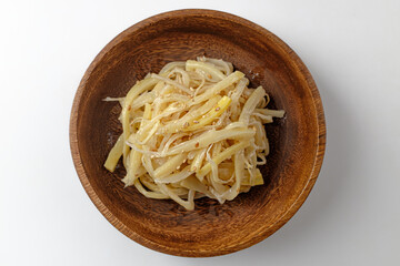 Tossed bellflower on a white background