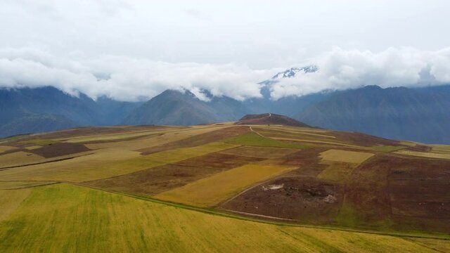 Breathtaking view of the landscape over the Andes of Cusco