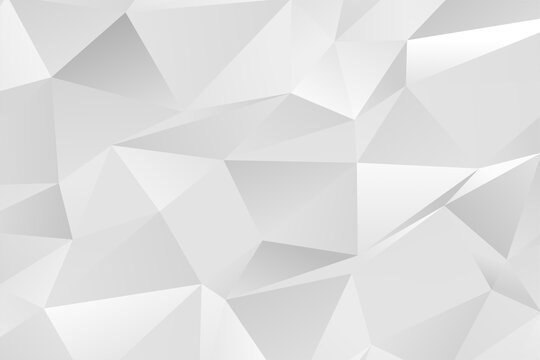 low poly white triangles background © starlineart